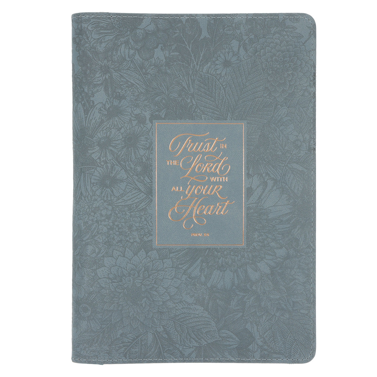 Trust in the Lord Blue Faux Leather Journal with Zipped Closure