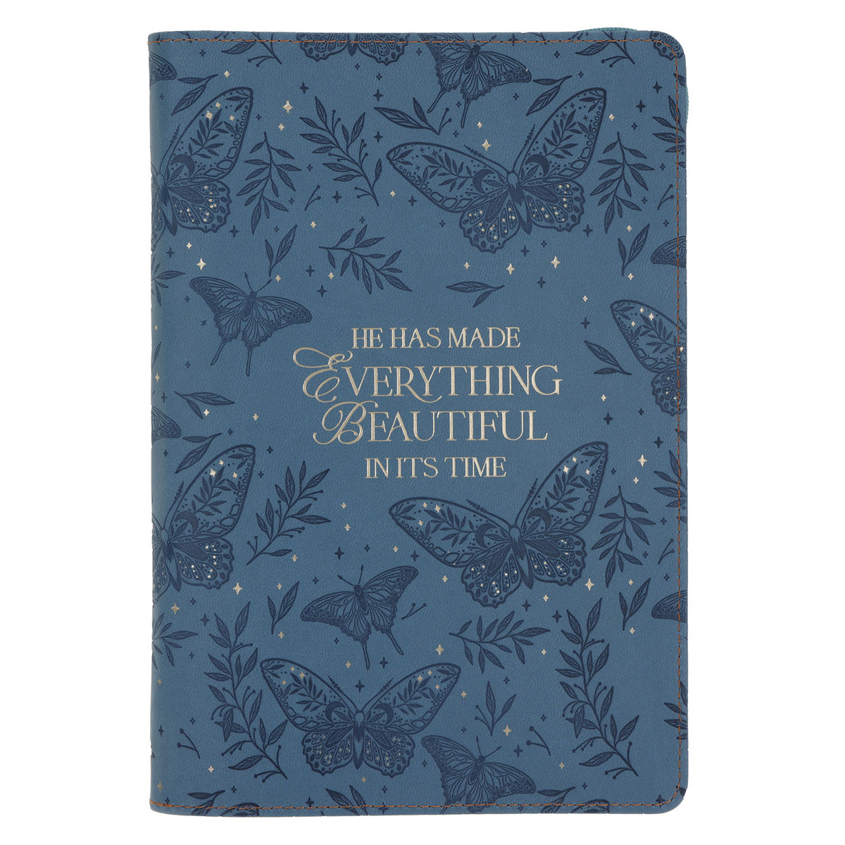 He Has Made Everything Beautiful Blue Faux Leather Journal with Zipped Closure