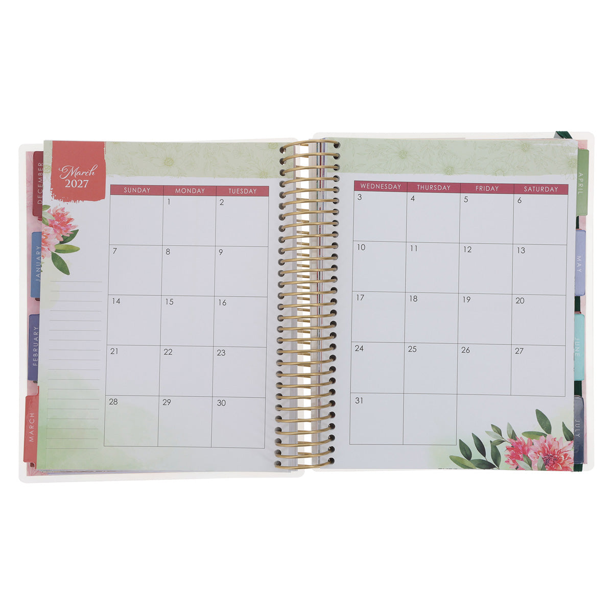 2027 Diary - 18-Month Planner for Women - He Restores My Soul - Wirebound