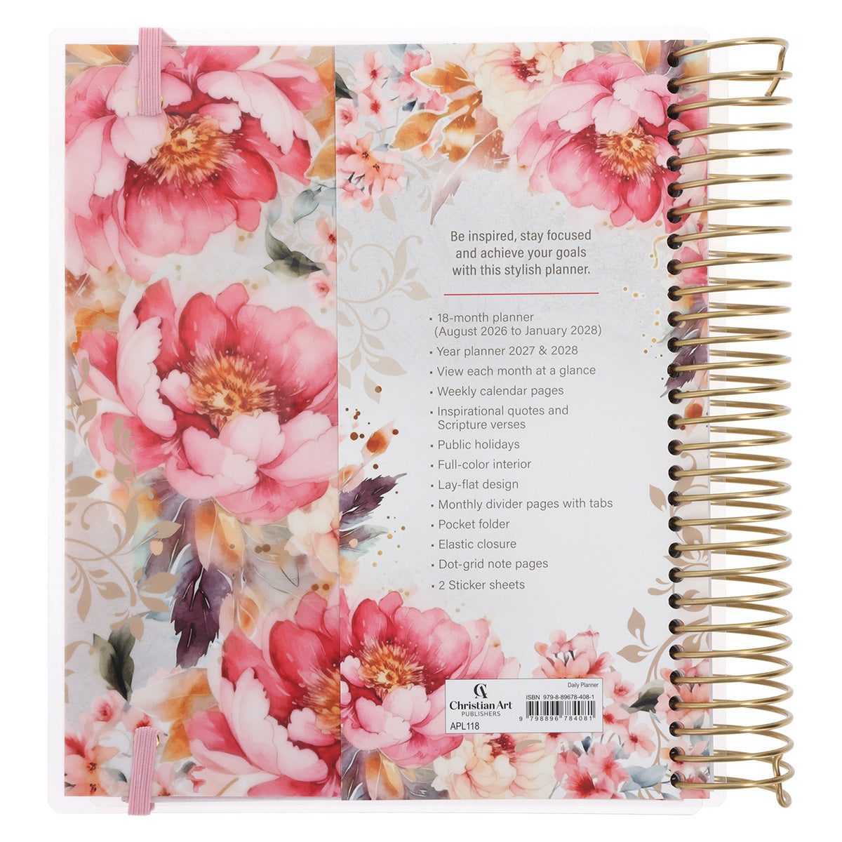 2027 Diary - 18-Month Planner for Women - Strength and Dignity - Wirebound
