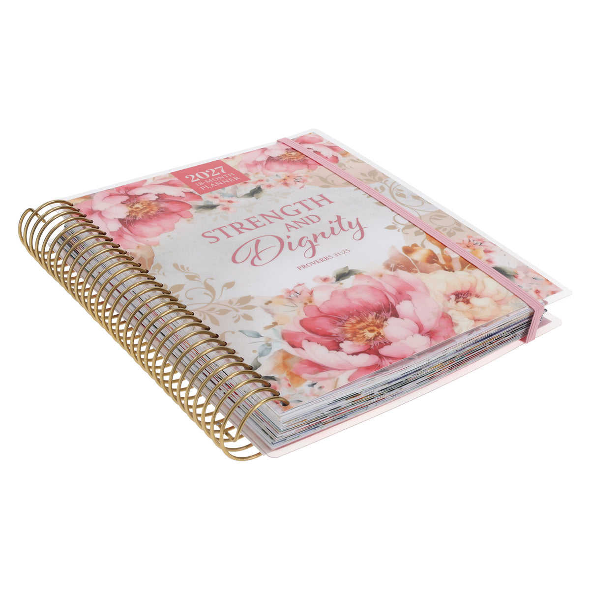 2027 Diary - 18-Month Planner for Women - Strength and Dignity - Wirebound