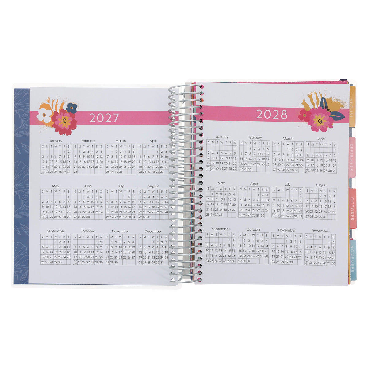 2027 Diary - 18-Month Planner for Women - Grateful and Blessed - Wirebound