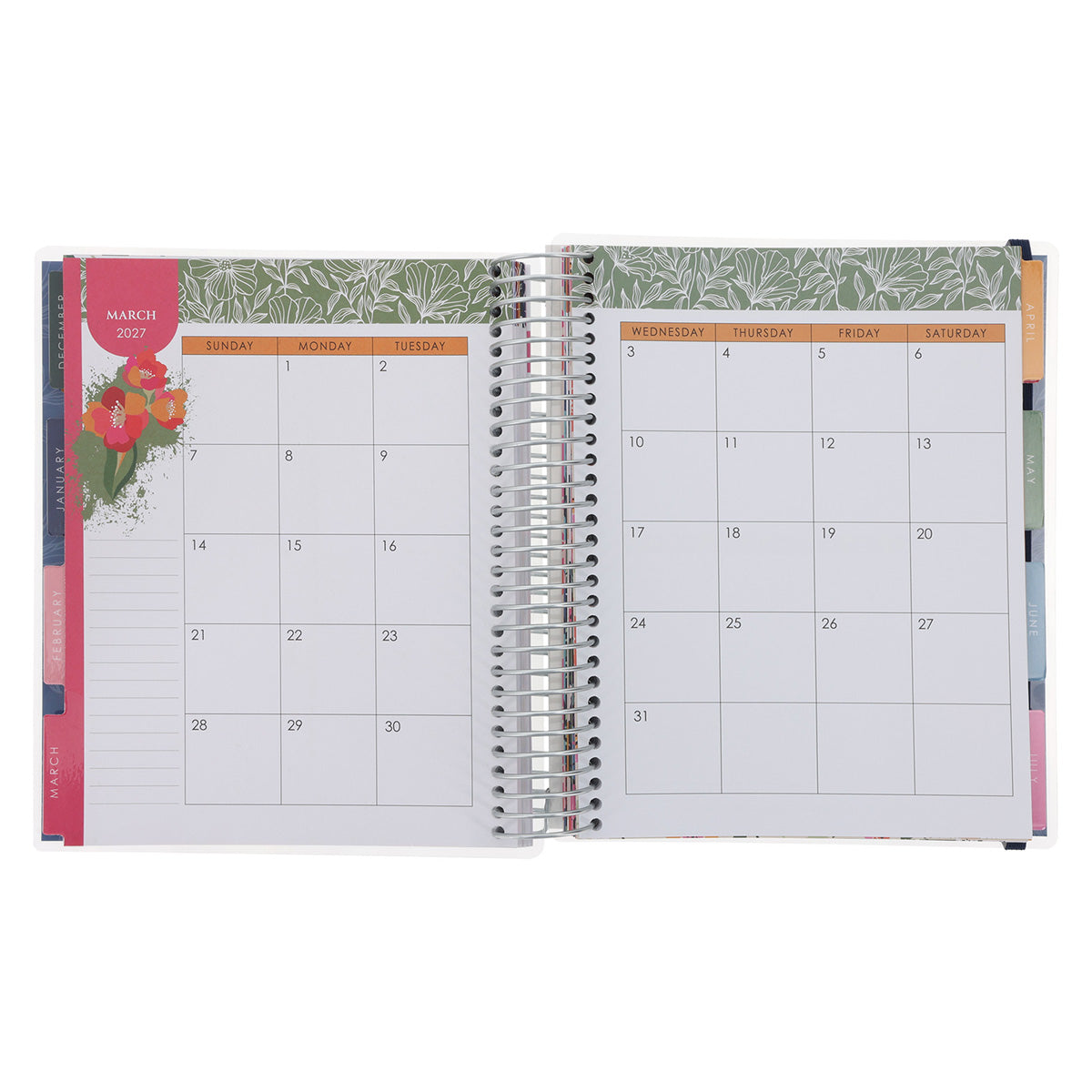 2027 Diary - 18-Month Planner for Women - Grateful and Blessed - Wirebound
