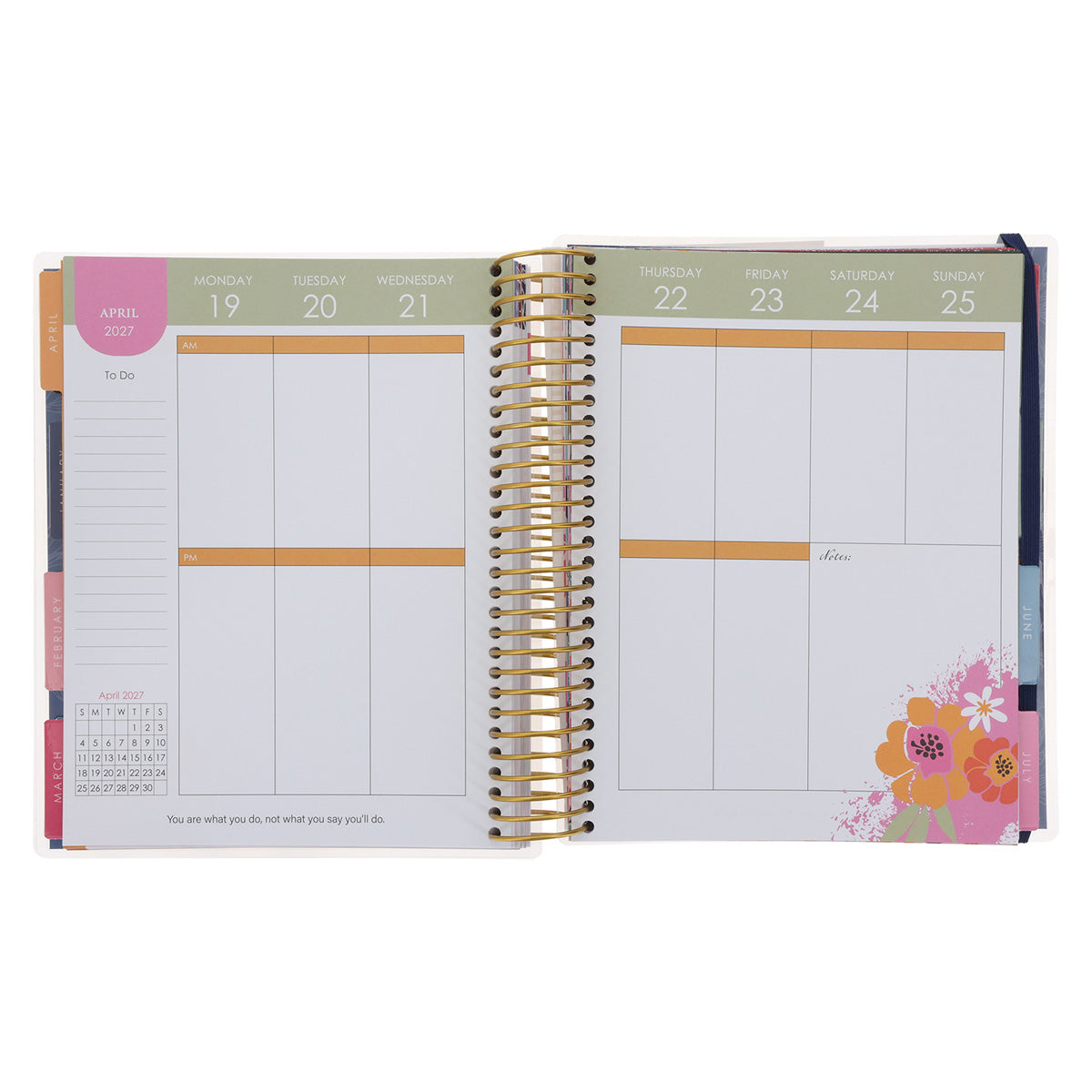 2027 Diary - 18-Month Planner for Women - Good Things Take Time - Wirebound
