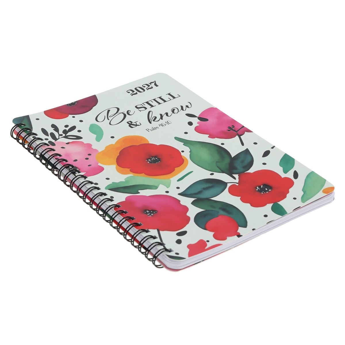 2027 Diary - Daily Planner - Be Still and Know - Wirebound
