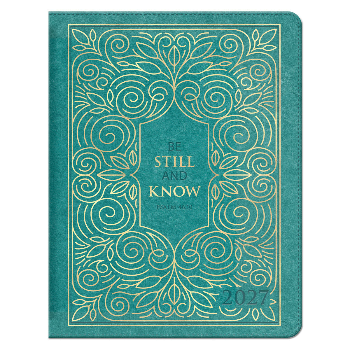 2027 A4 Executive Diary - Daily Planner - Be Still and Know - Faux Leather