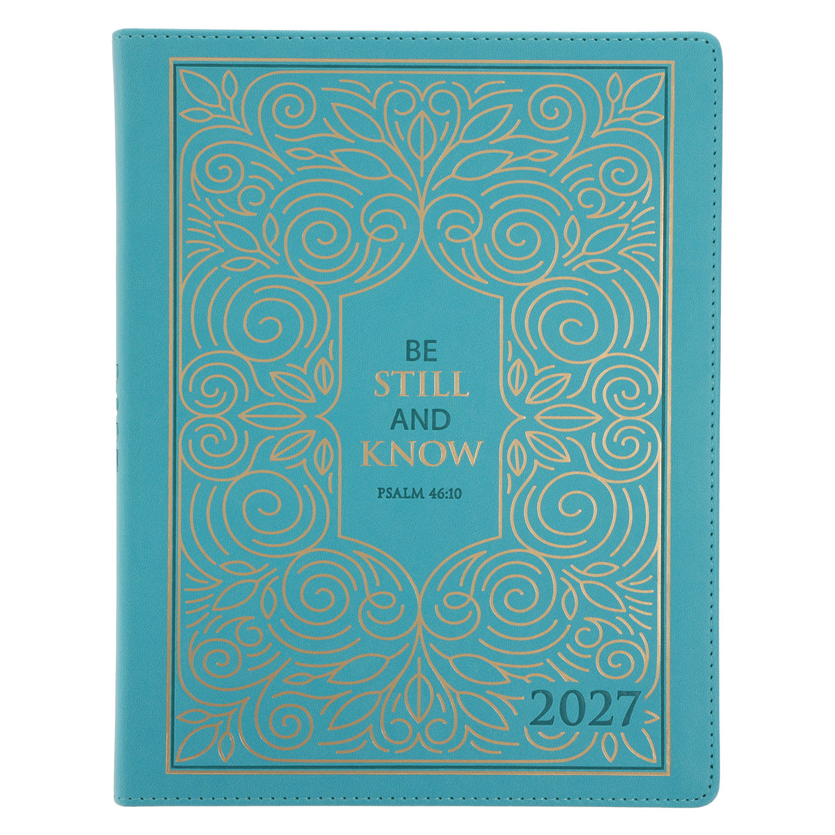 2027 A4 Executive Diary - Daily Planner - Be Still and Know - Faux Leather