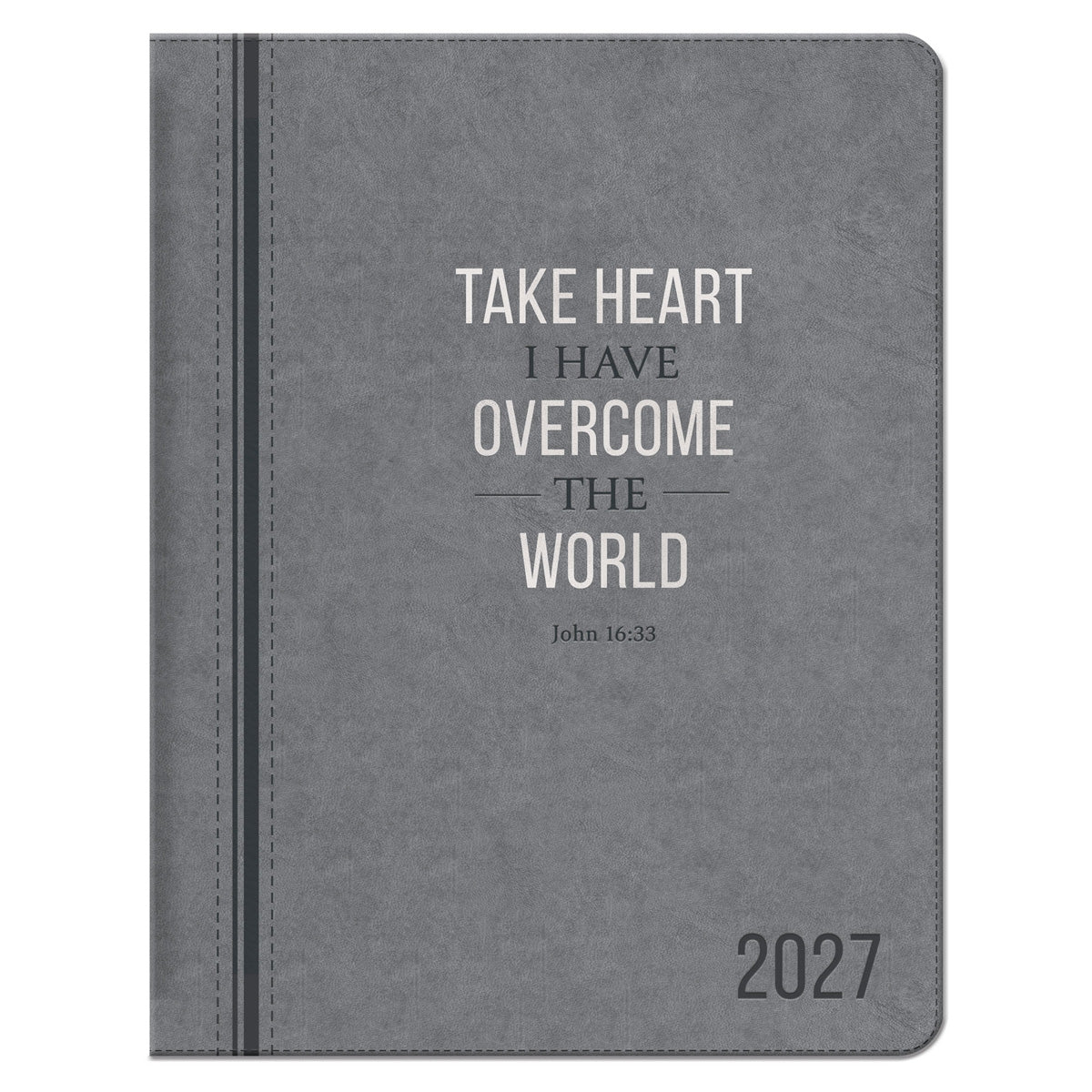 2027 A4 Executive Diary - Daily Planner - Take Heart - Faux Leather