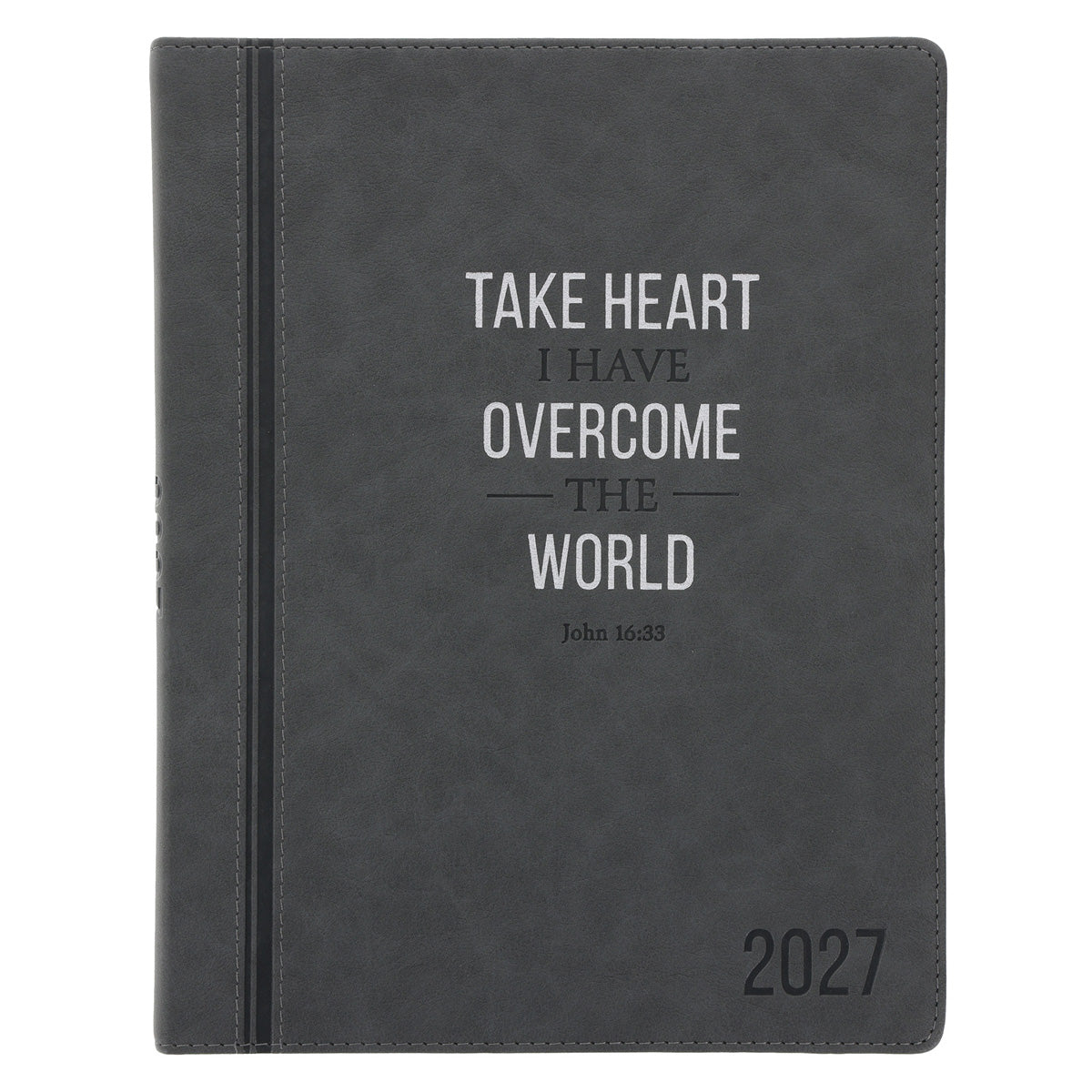 2027 A4 Executive Diary - Daily Planner - Take Heart - Faux Leather