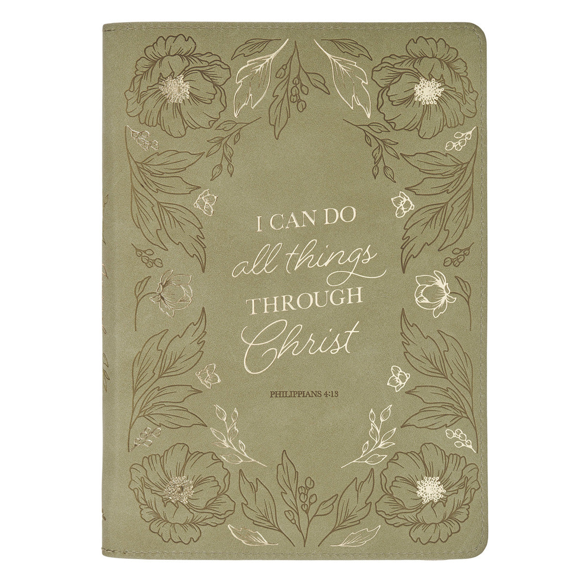 I Can Do All Things Through Christ Journal with Zipped Closure