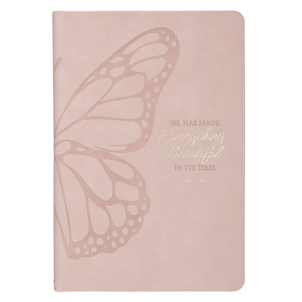He Has Made Everything Beautiful in Its Time Hardcover Faux Leather Journal
