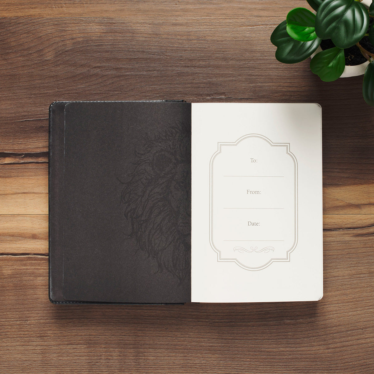 Be Strong and Courageous Hardcover Faux Leather Journal