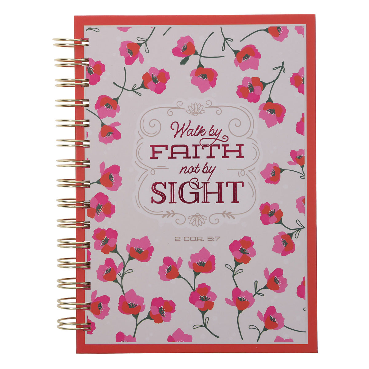 Walk by Faith Pink Hardcover Wirebound Journal