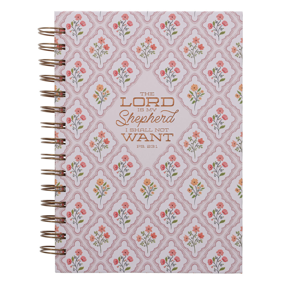 Psalm 23 Floral Hardcover Wirebound Journal
