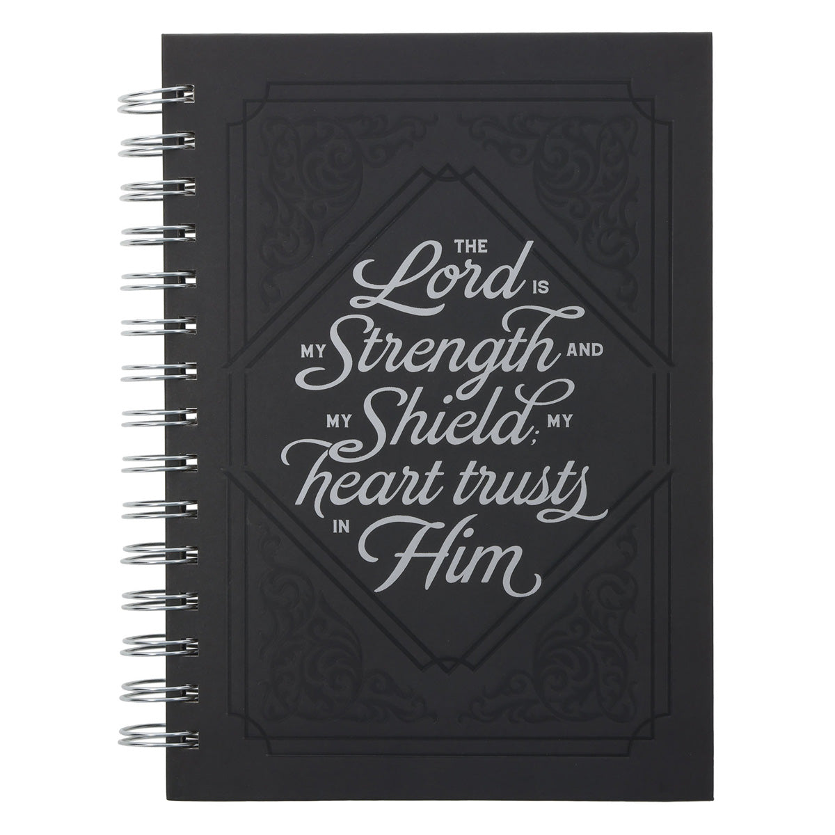The Lord Is My Strength and My Shield Hardcover Wirebound Journal