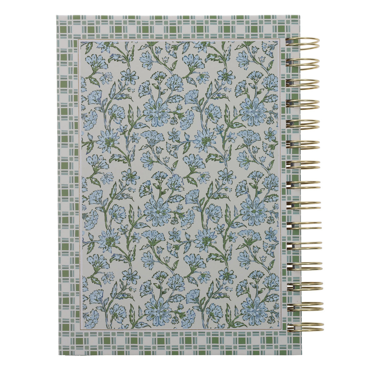 Strength and Dignity Blue Floral Hardcover Wirebound Journal