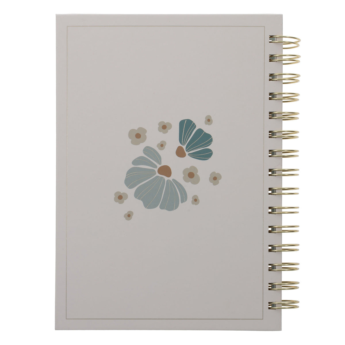 God Is Good Cream Floral Hardcover Wirebound Journal