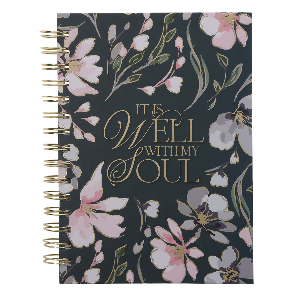 It Is Well with My Soul Floral Hardcover Wirebound Journal
