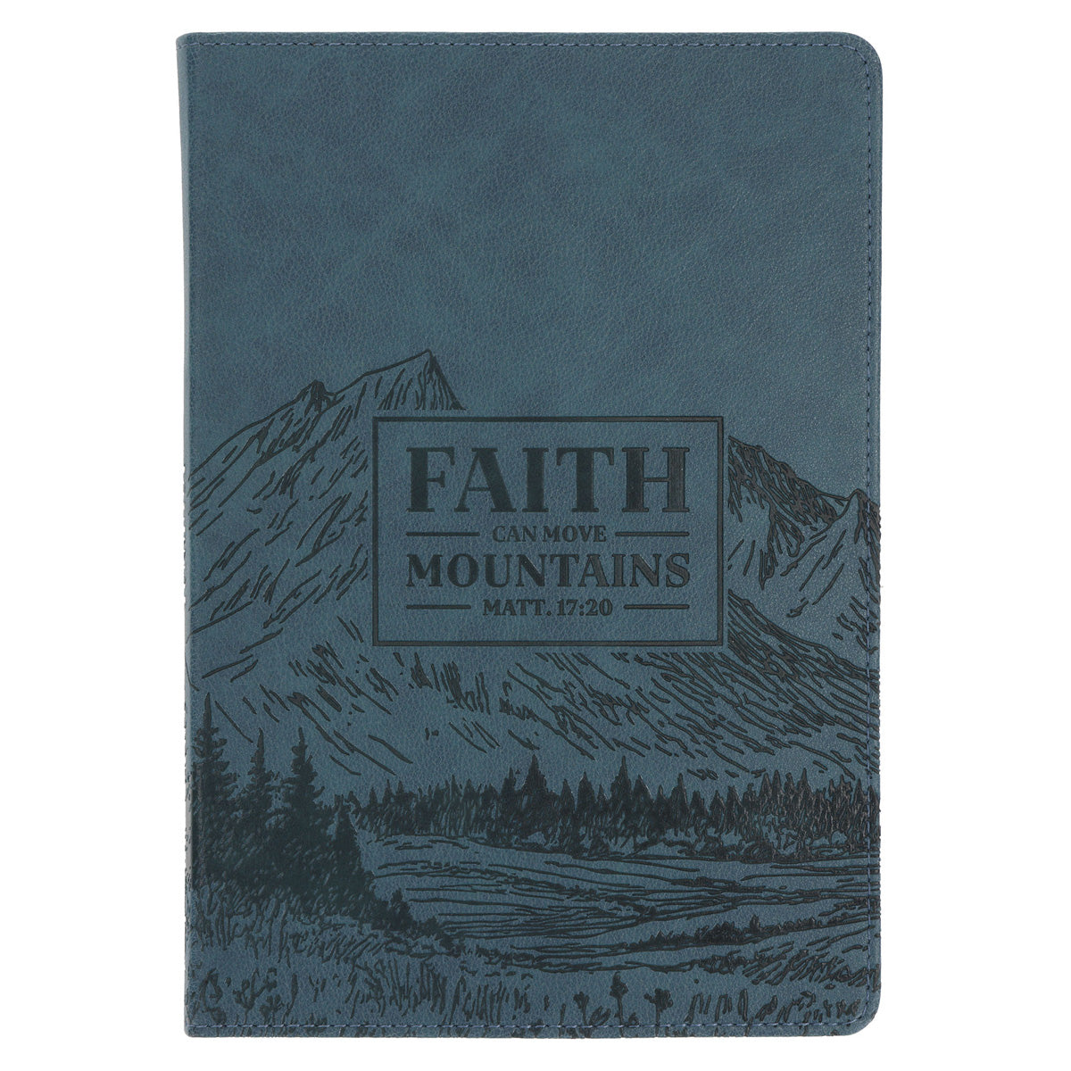 Faith Can Move Mountains Faux Leather Journal