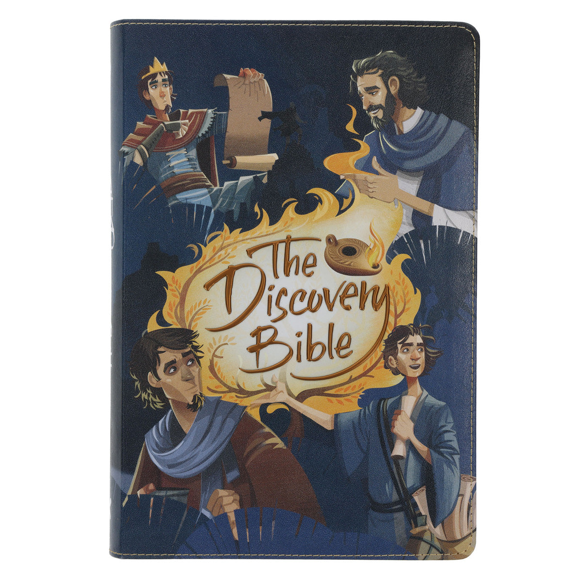 NLT Blue Faux Leather The Discovery Bible with Indexing Tabs