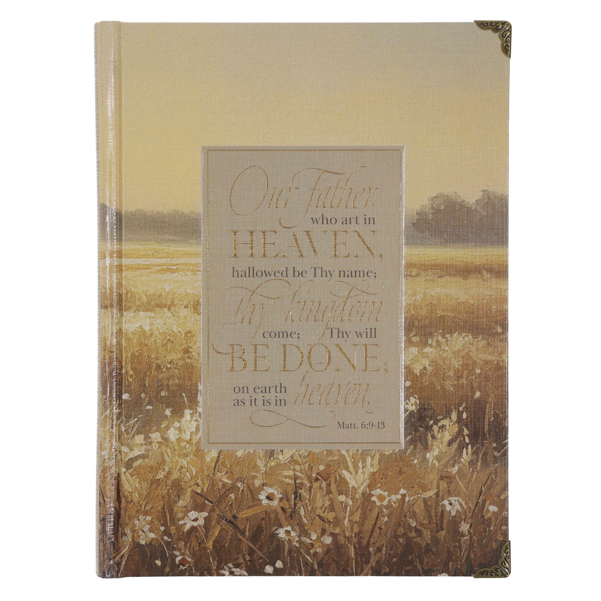 The Lord's Prayer Hardcover Journal with Metal Corners