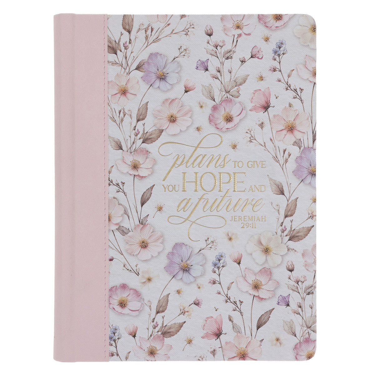 Plans to Give You Hope and a Future Hardcover Journal with Faux Leather Spine