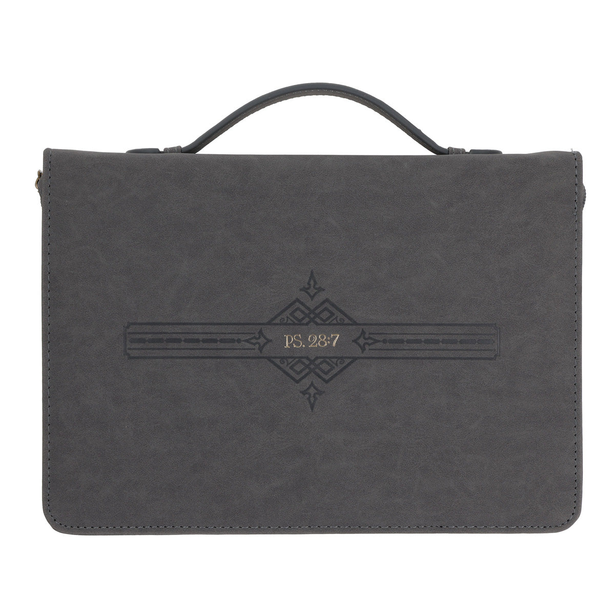 The Lord Is My Strength and Shield Faux Leather Bible Bag