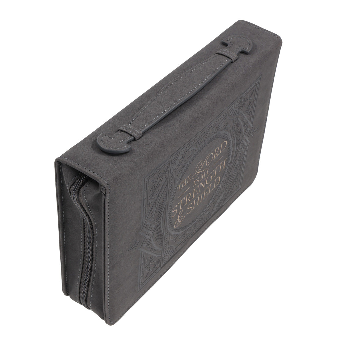 The Lord Is My Strength and Shield Faux Leather Bible Bag