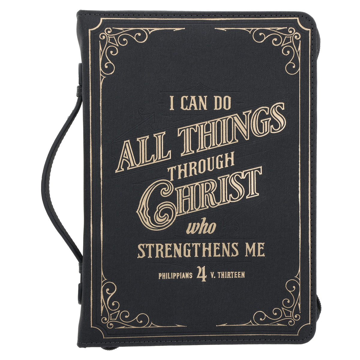 I Can Do All Things Through Christ Who Strengthens Me Faux Leather Bible Bag