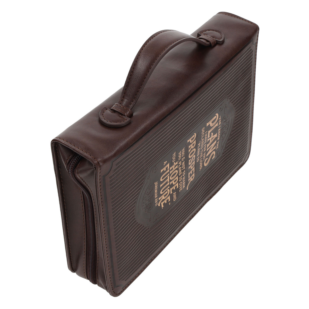 I Know the Plans I Have for You Brown Faux Leather Bible Bag