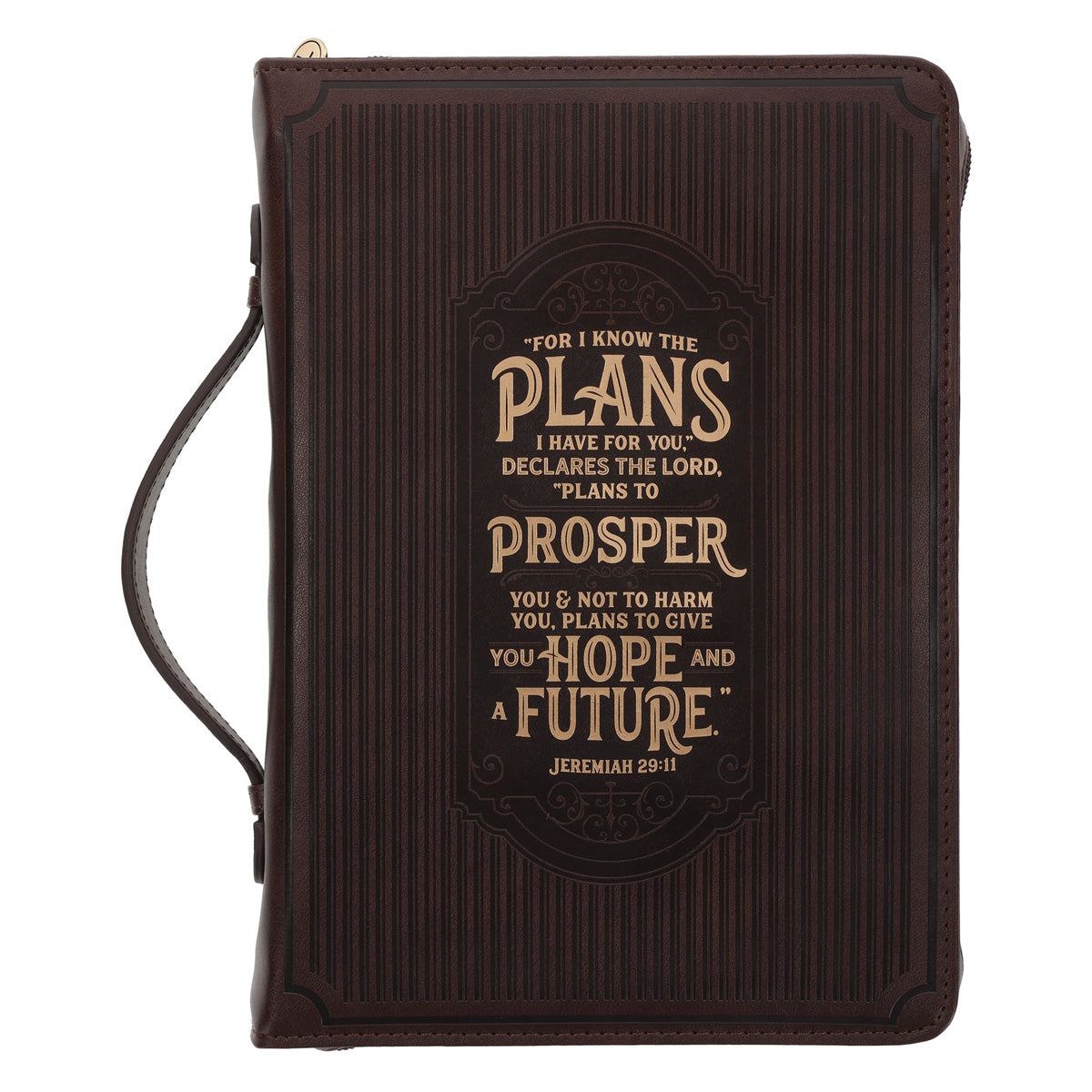 I Know the Plans I Have for You Brown Faux Leather Bible Bag