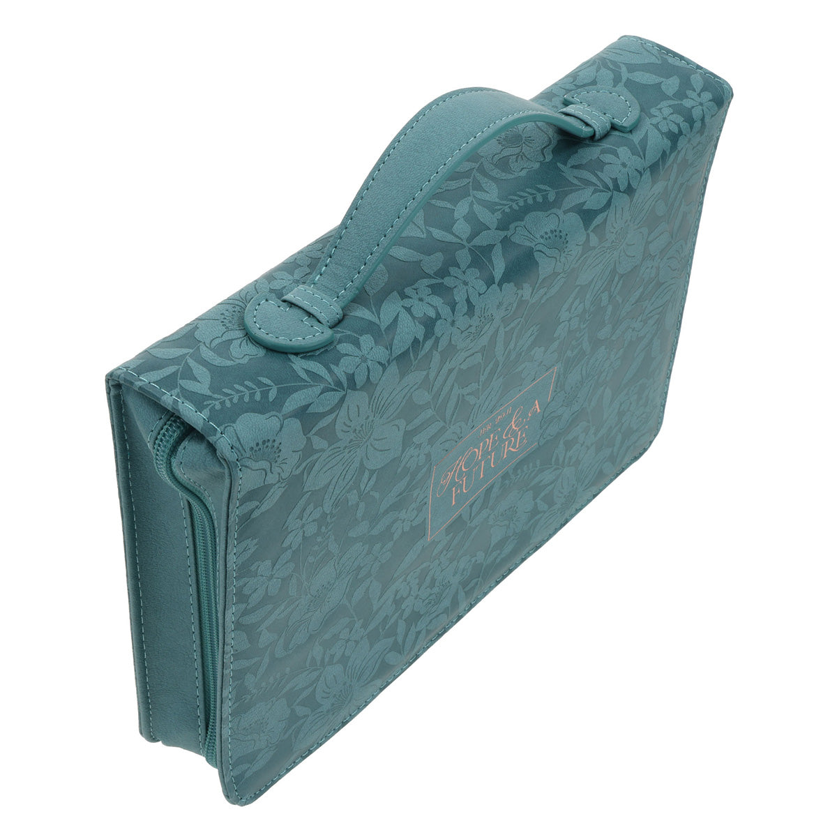 Hope and a Future Teal Faux Leather Bible Bag