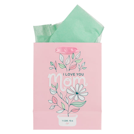 I Love You Mom Medium Gift Bag with Gift Tag