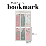 Foiled Floral Six-Piece Magnetic Bookmark Set