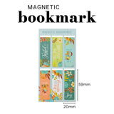 Cool Florals Six-Piece Magnetic Bookmark Set