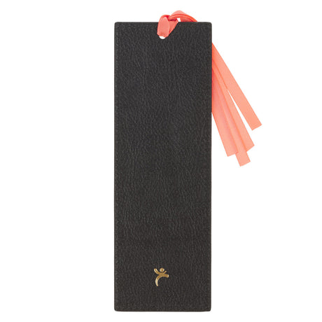 For I Know the Plans I Have For You Black Faux Leather Bookmark