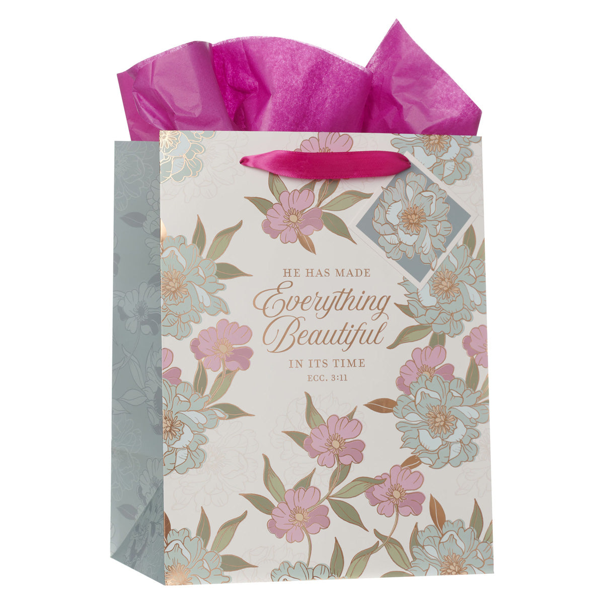 He Has Made Everything Beautiful in Its Time Portrait Gift Bag with Gift Tag