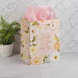 She Is Clothed with Strength and Dignity Portrait Gift Bag with Gift Tag