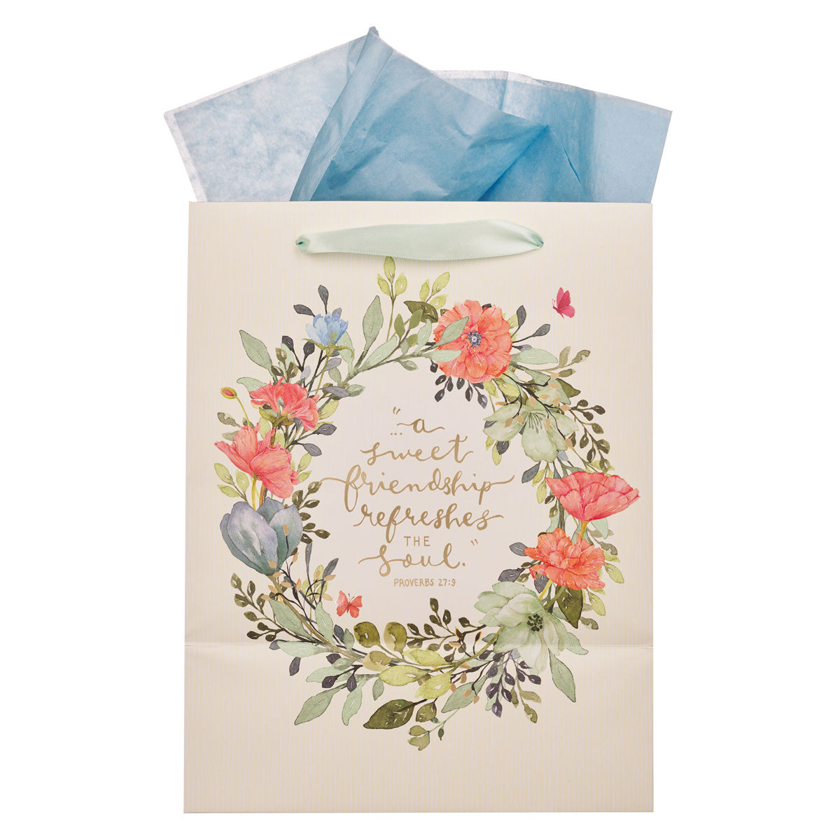 A Sweet Friendship Refreshes the Soul Portrait Gift Bag with Gift Tag