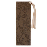 God Works Together All Things For Good Brown Faux Leather Bookmark
