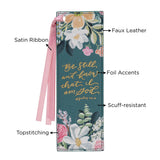 Be Still and Know That I Am God Teal Faux Leather Bookmark