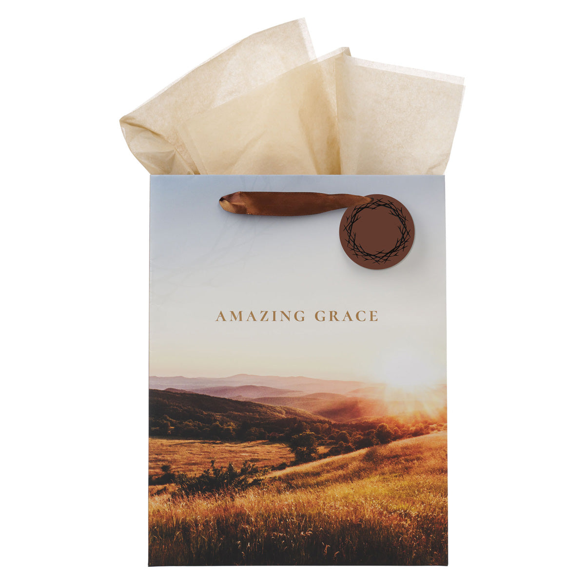 Amazing Grace Crown of Thorns Portrait Gift Bag with Gift Tag
