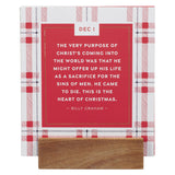 Christmas Plaid Advent Calendar Card Set with Stand