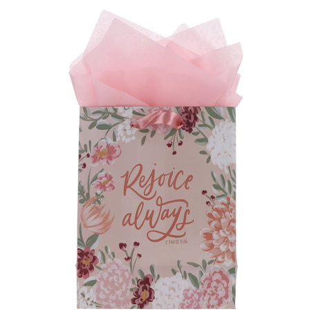 Rejoice Always Medium Gift Bag with Gift Tag