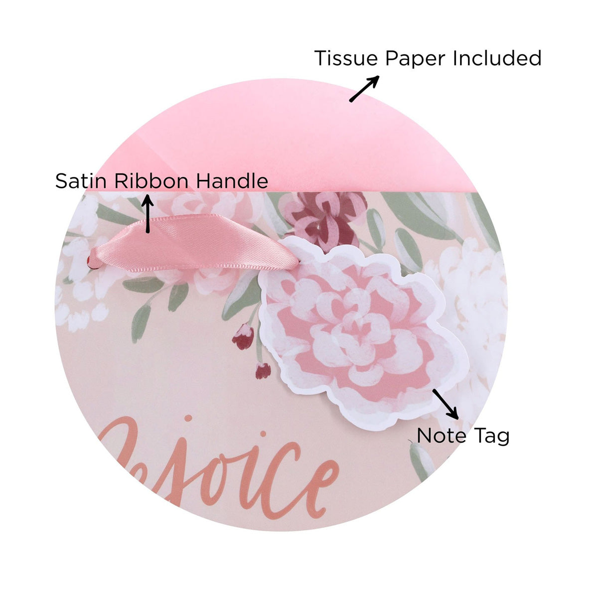 Rejoice Always Medium Gift Bag with Gift Tag