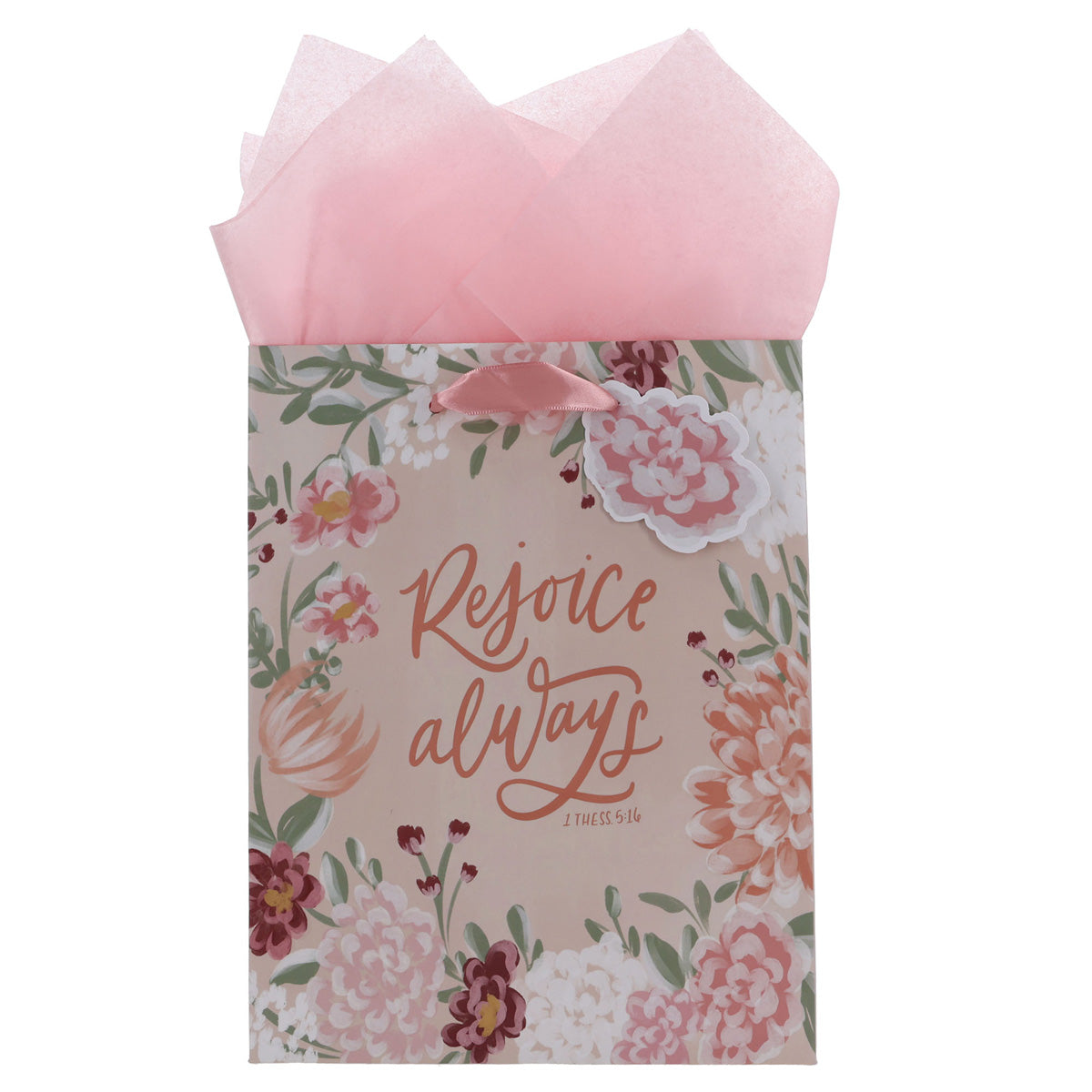 Rejoice Always Medium Gift Bag with Gift Tag