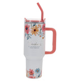 Teachers Plant Seeds That Grow Forever Large Stainless Steel Mug with Handle and Straw
