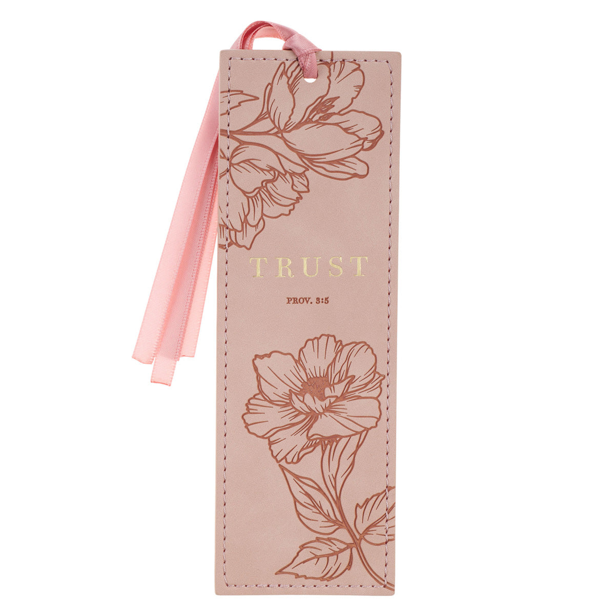 Trust Pink Faux Leather Bookmark