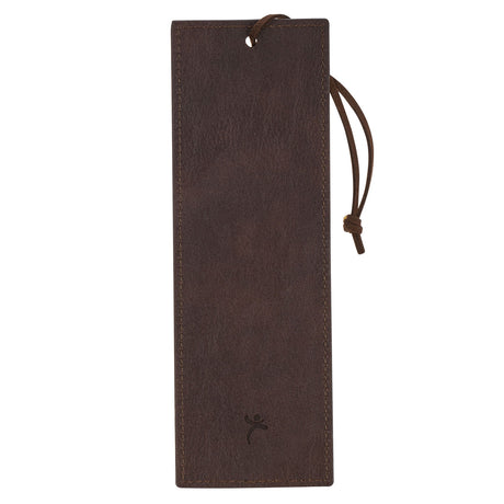 I Know the Plans Cocoa Brown Faux Leather Bookmark