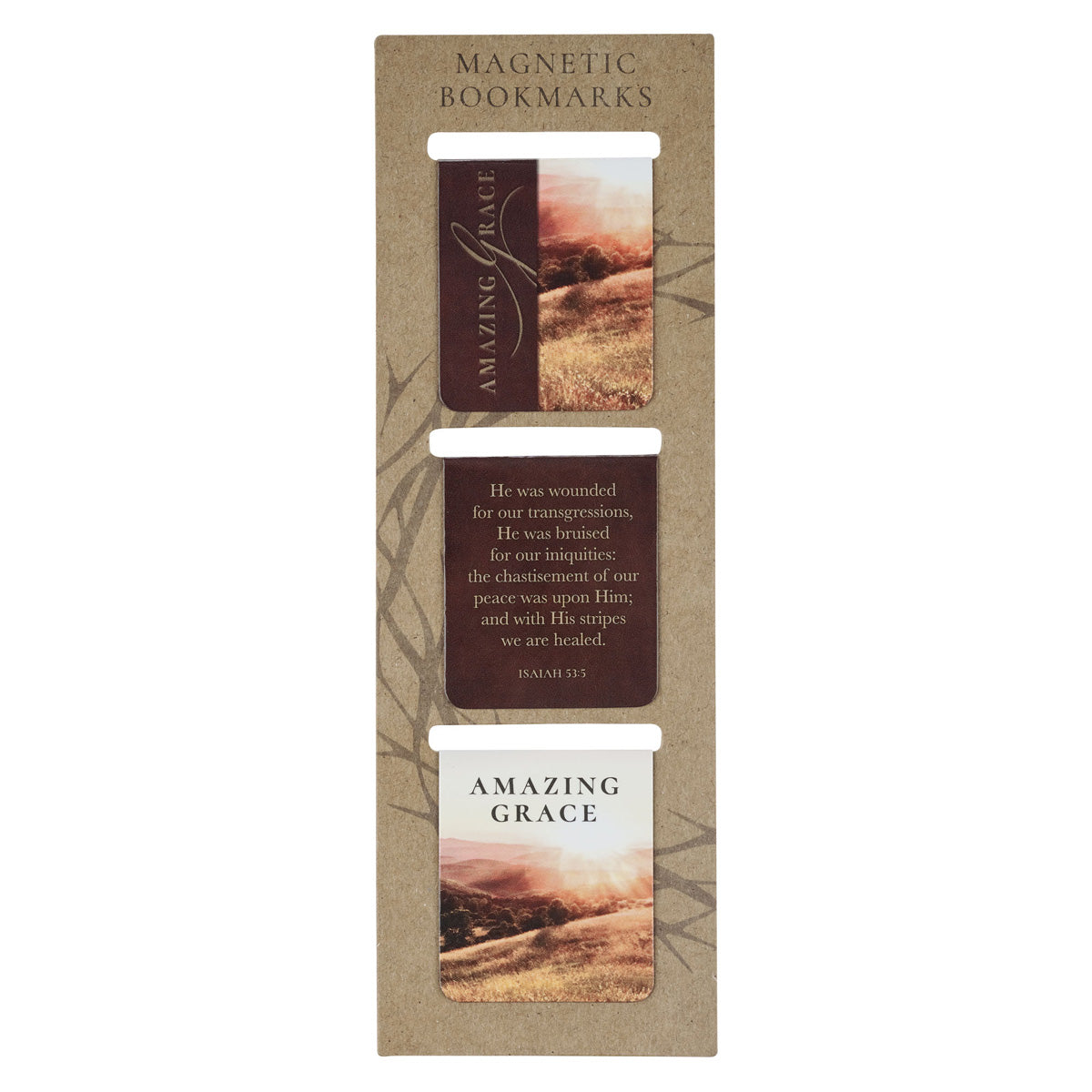 Amazing Grace Crown of Thorns Three-Piece Magnetic Bookmark Set